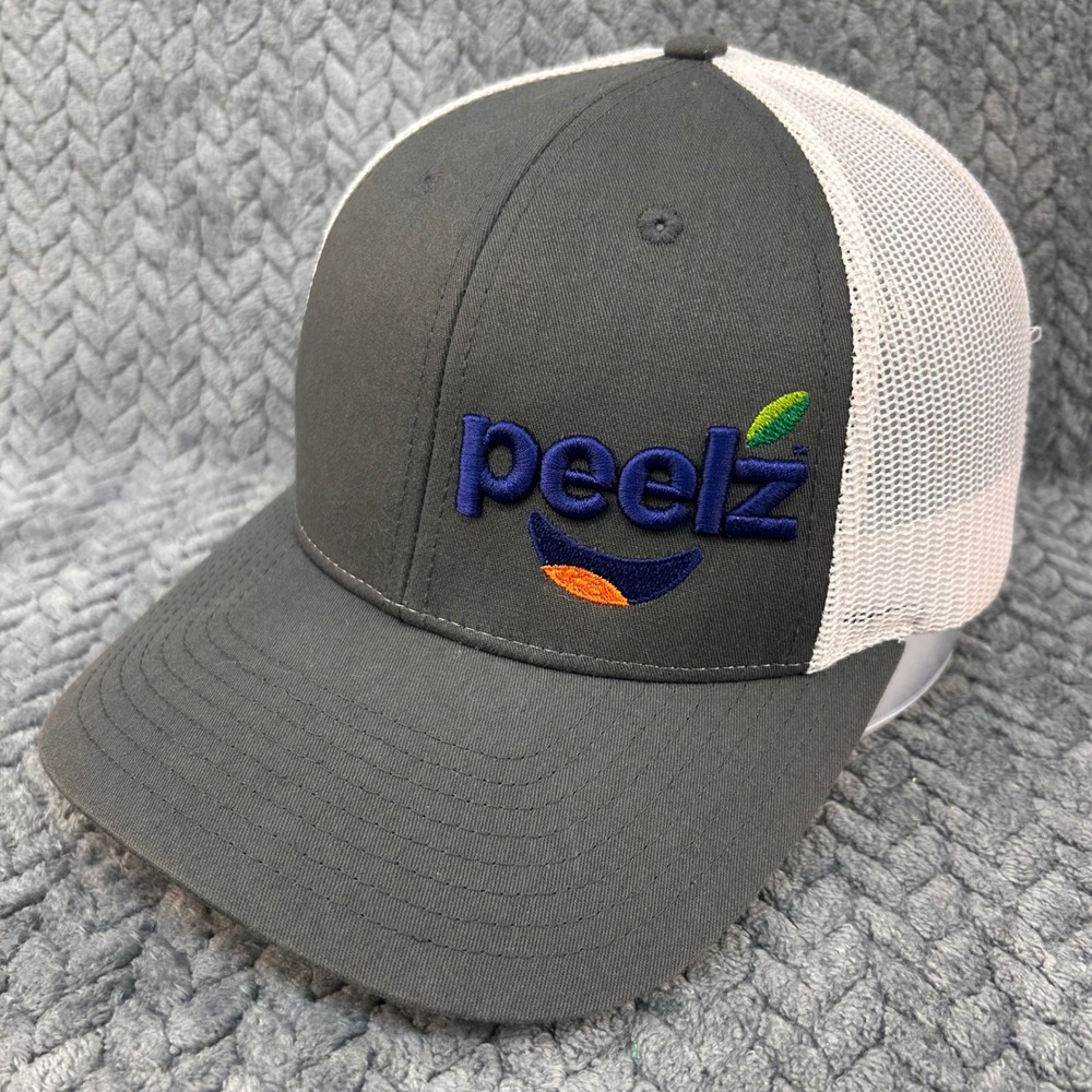 Peelz Logo Mens Grey‎ Richardson Trucker Hat Snapback Mesh Cap 115 MD/LG